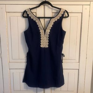 Lilly Pulitzer Navy Donna Romper, Size 2, NWT